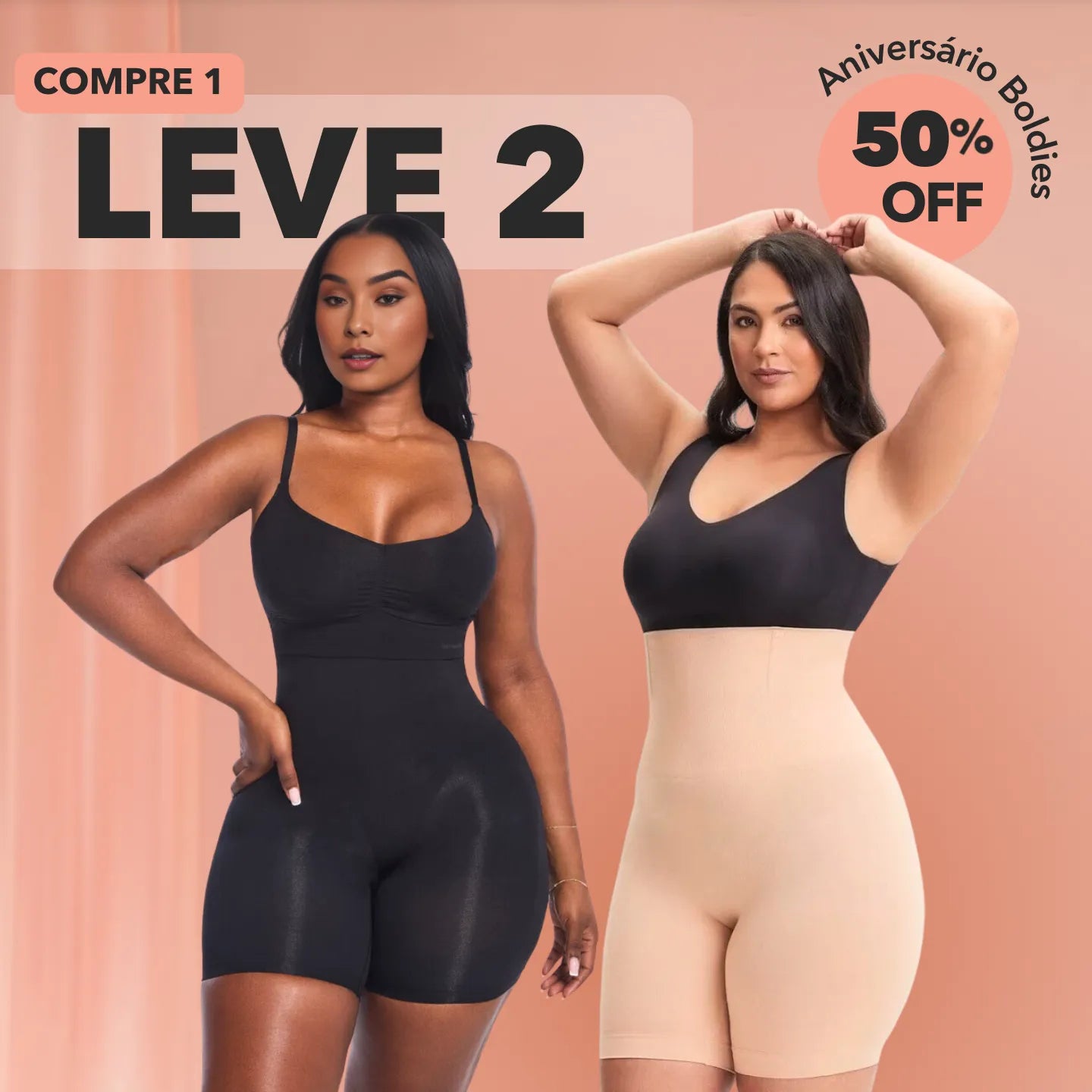 Compre 1 Leve 2 - Kit Bermuda Modeladora Ultra Shaper